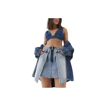 Ksubi Denim Short Skirts Women's Light Blue