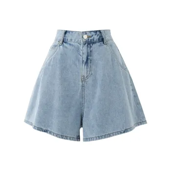SOON FLOWER Denim Shorts Summer Women's Light Blue