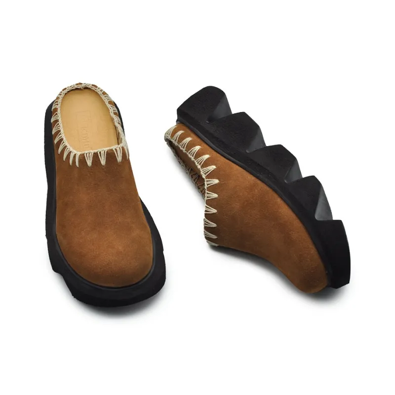 ARTMU Quick Dry Closed Toe Slippers Women's Brown-4