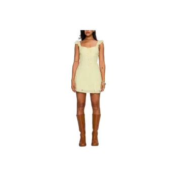 PRINCESS POLLY SUNBATHER MINI DRESS Slip Dress Women's YELLOW/Yellow