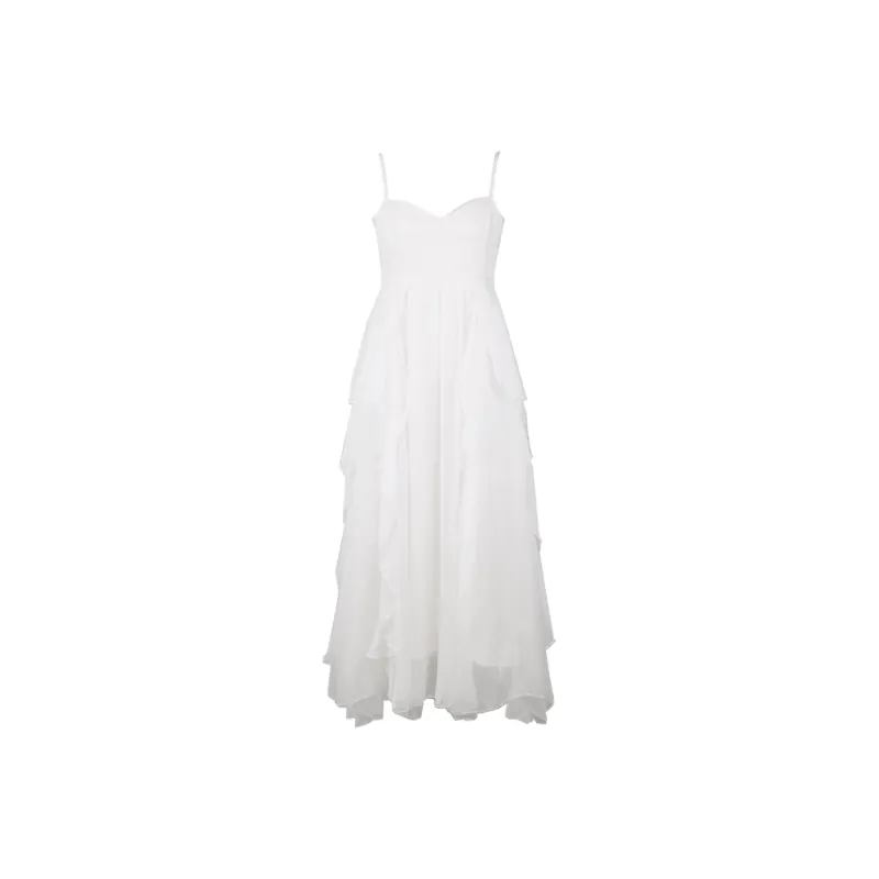 Vine Color Slip Dresses Women's Beige Yellow-3