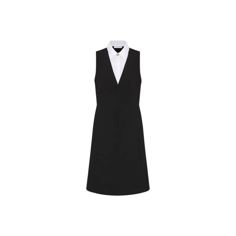 DIOR Sleeveless Dress Women's Black-0