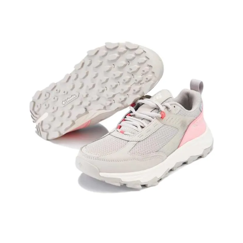Columbia Cushioning Wear Resistant Low Top Trekking Shoes Women's Gray Pink-3