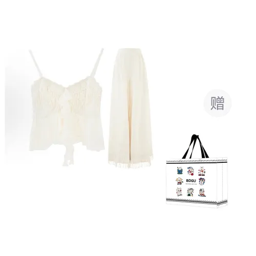 BDGU Casual Suit Women's Apricot Two Piece Set