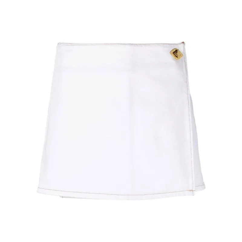 GANNI Casual Short Skirts Women's White-0