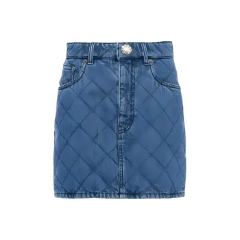 MIU MIU SS23 Denim Short Skirts Women's Denim Blue