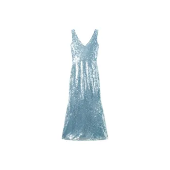 Self portrait Sequin Embellished V Neck Dress