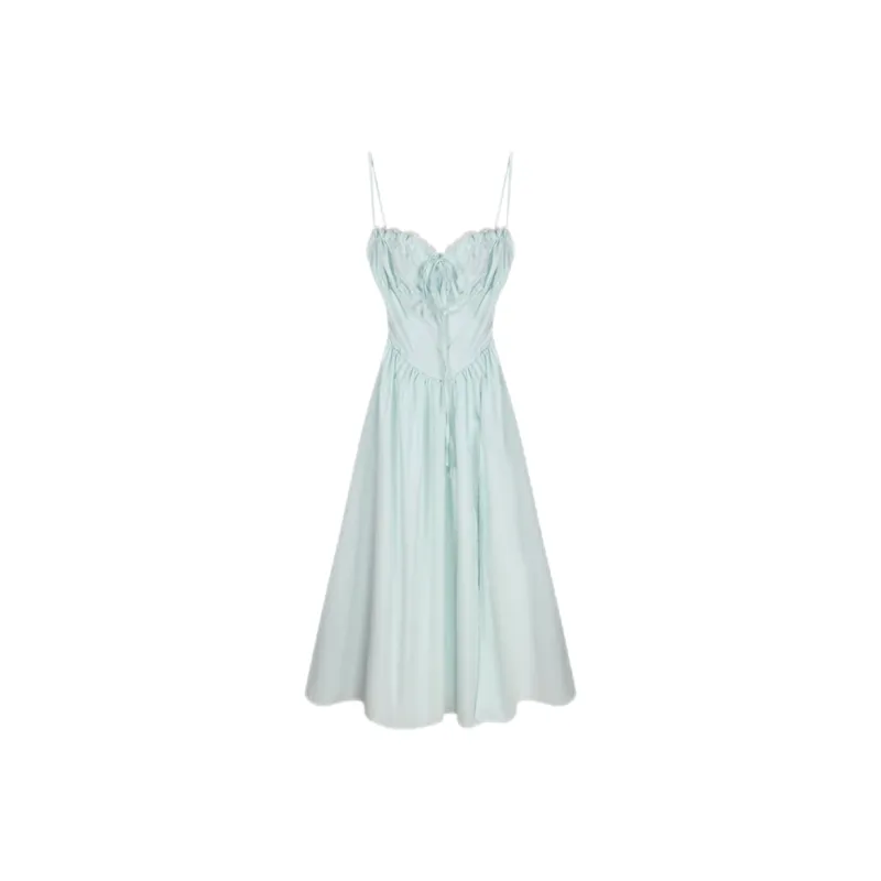 PAIN OR PLEASURE Slip Dress Women's Green-0
