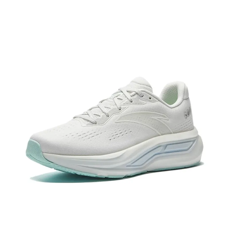 Anta Shock Absorbers Rebound Low Top Casual Running Shoes Women's White Blue-1