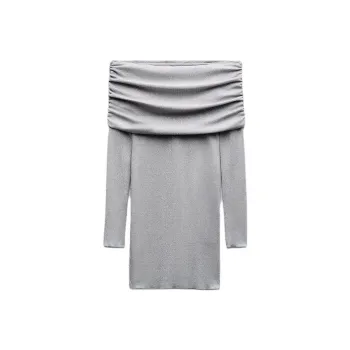 ZARA Long Sleeved Dress Women's Silver