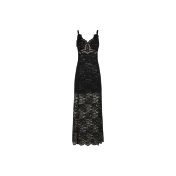 Paco Rabanne Lace Detailed Sleeveless Maxi Dress