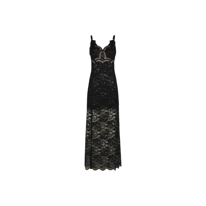 Paco Rabanne Lace Detailed Sleeveless Maxi Dress-0