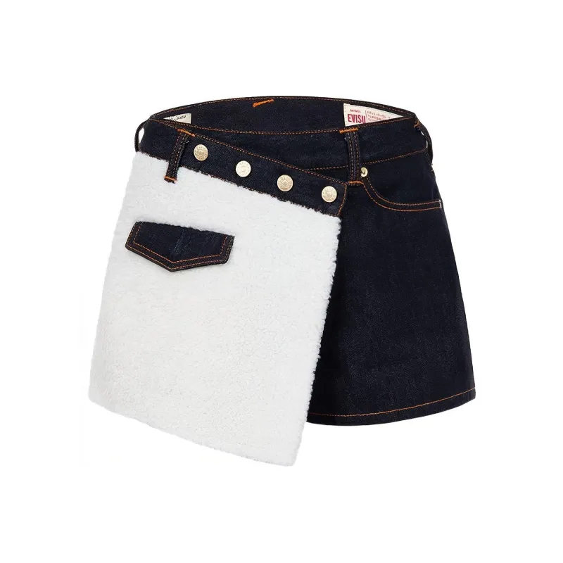 EVISU Denim Shorts Women's Denim Blue-0
