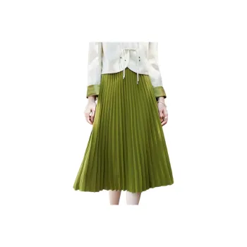 Like The Age Of Water Casual Long Skirts Women's Green