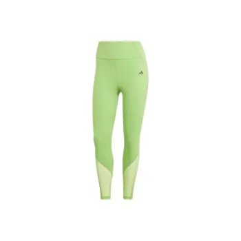 Adidas Women's Hyperglam Full Length Leggings Semi Green Spark/White