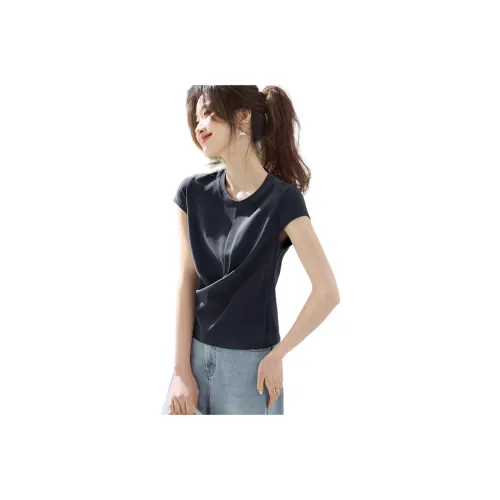 Mo Han Yi Mei T Shirt Women's Navy Blue