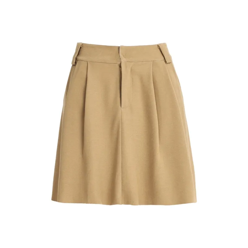 Jenna Chun Casual Short Skirts Women's Caramel-0