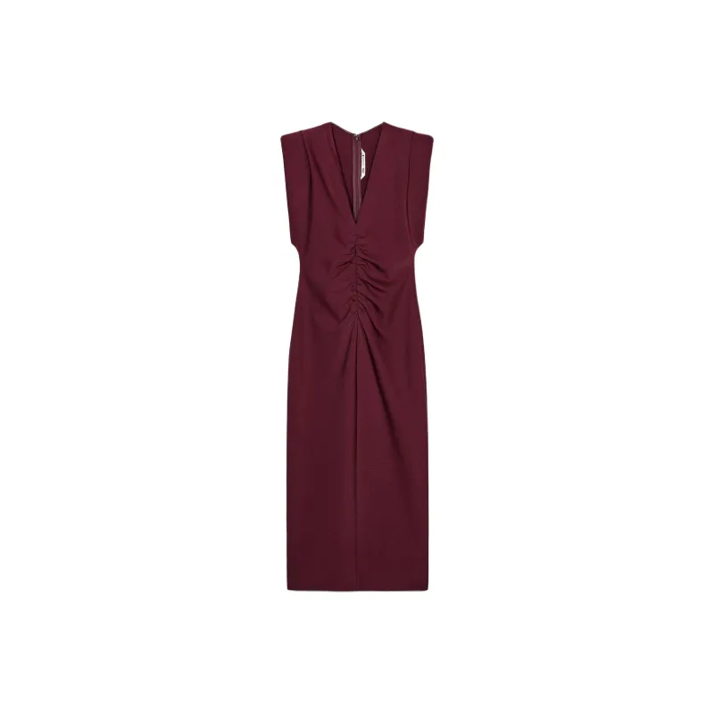 ZARA Valentine's Day Collection Sleeveless Dresses Women's Burgundy-0