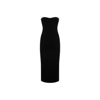 SportMax Strapless Velvet Dress