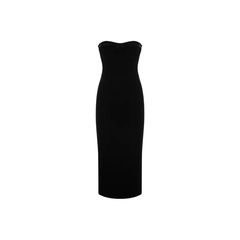 SportMax Strapless Velvet Dress-0