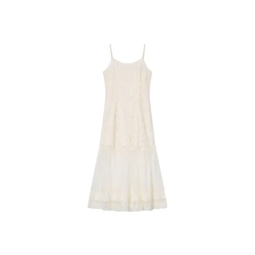 ELF SACK Slip Dress Women's Sweet White