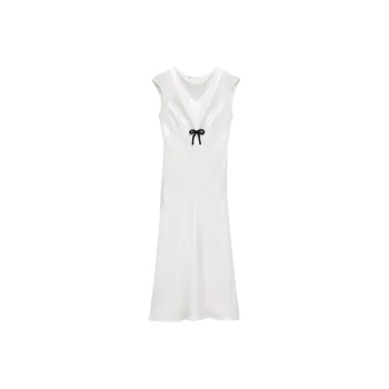 PRADA FW24 Sleeveless Dress Women's White