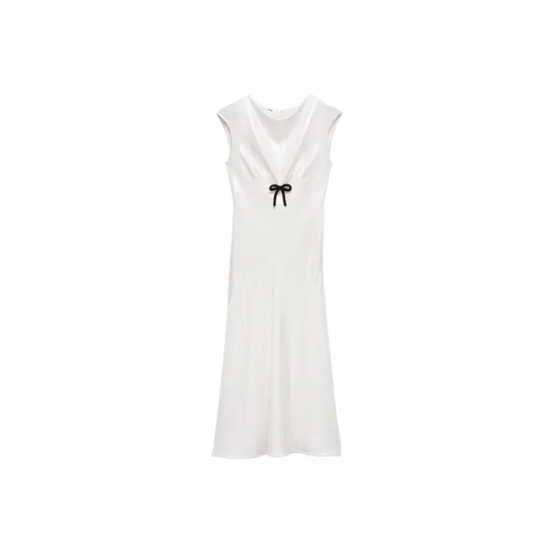 PRADA FW24 Sleeveless Dress Women's White-0