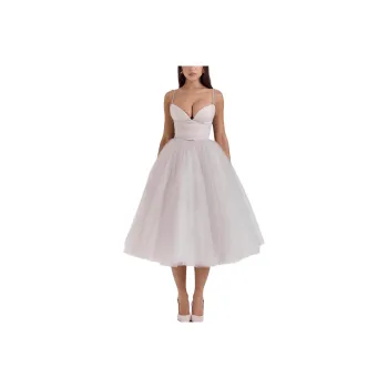 HOUSE OF CB Countess Slip Dress Women's DOVE/Gray White