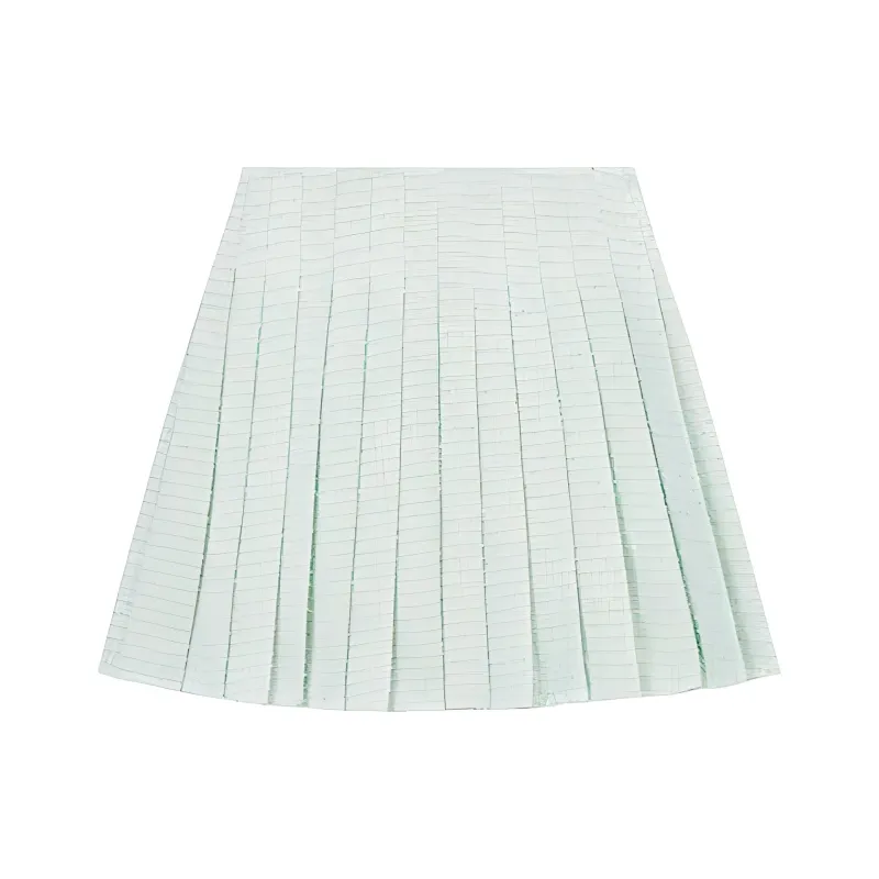 Self portrait High Waist Pleated Mini Skirt-0