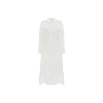 MaxMara Studio Long Sleeved Dress Women's White