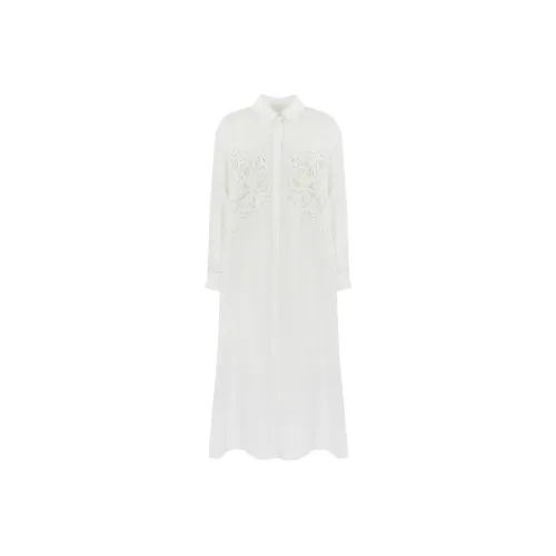 MaxMara Studio Long Sleeved Dress Women's White