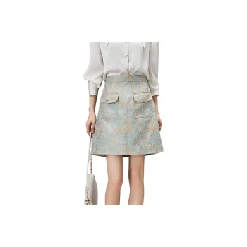 【dme】 Casual Short Skirts Women's Light Aqua Green