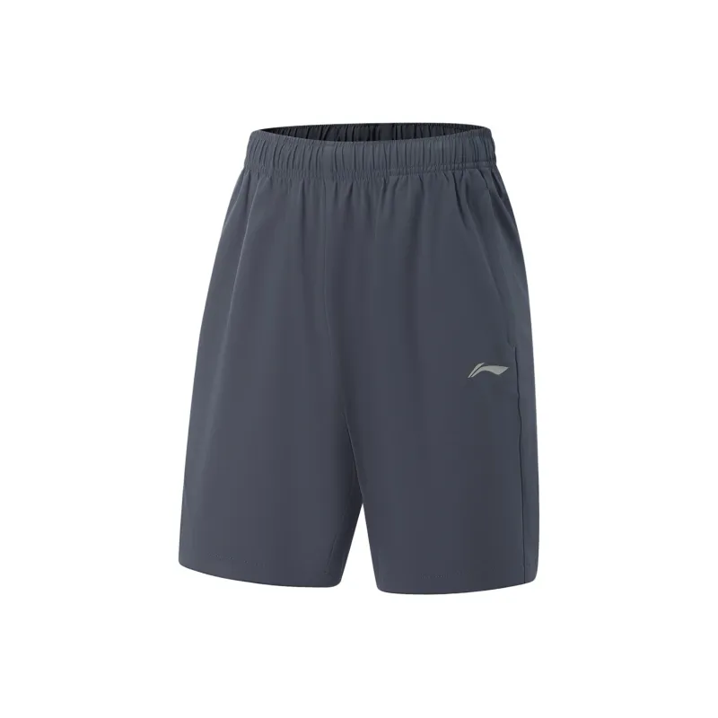 LiNing Fitness Series Sports Shorts Men's Night Blue Single Logo-0