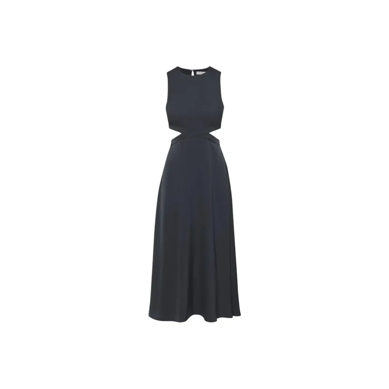 ARITZIA Babaton Cella Satin Dress Sleeveless Dress Women's Admiral/Admiral Color-0