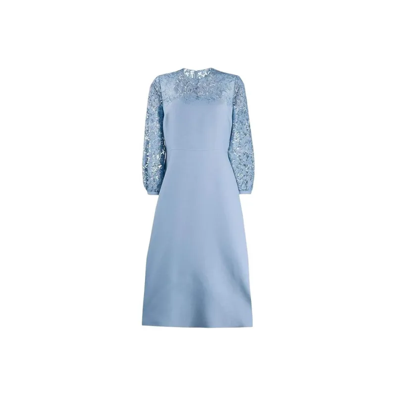 Valentino Long-Sleeved Dresses Women's Light Blue-0