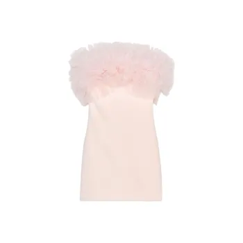ZARA Sleeveless Dress Women's Light Pink Red