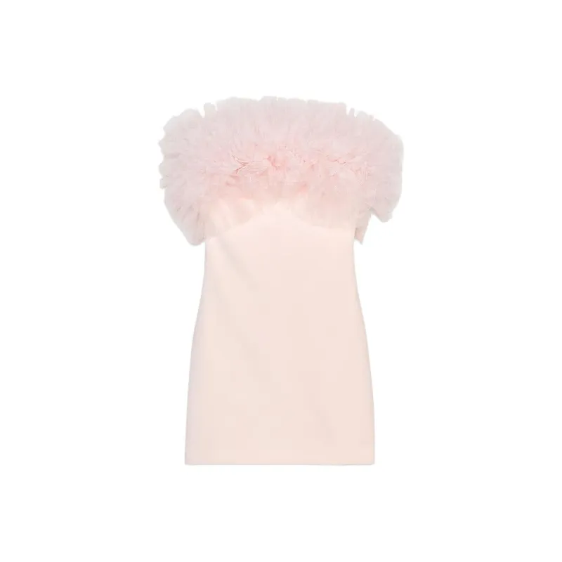 ZARA Sleeveless Dress Women's Light Pink Red-0