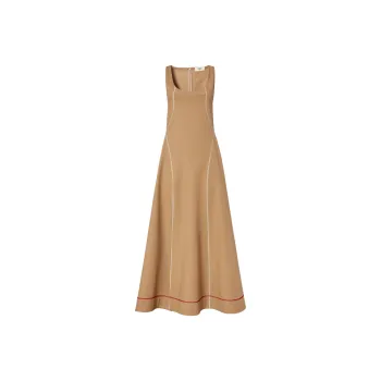 FENDI SS25 Sleeveless Dress Women's Beige