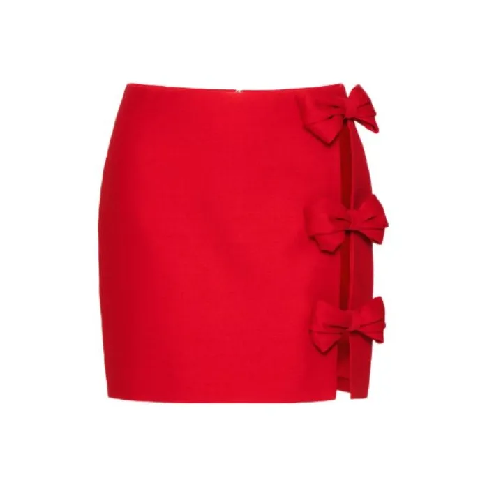 Valentino Bow Detailed Mini Skirt-0