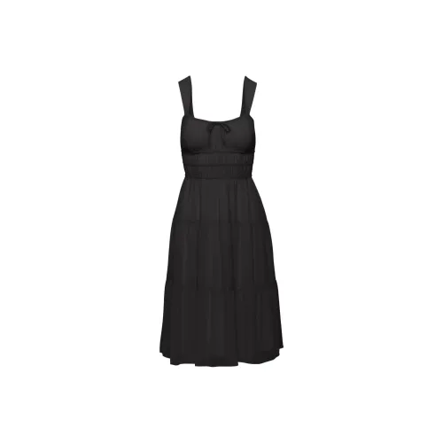ARITZIA Sunday Best Martine Midi Dress Slip Dresses Women's Black