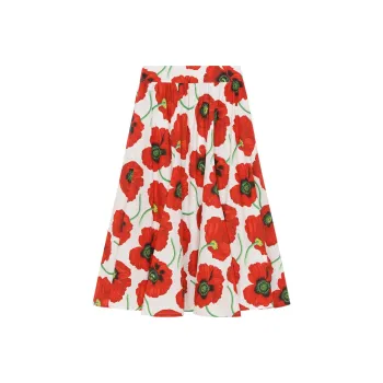 KENZO X Nigo FW22 Casual Long Skirt Women's White