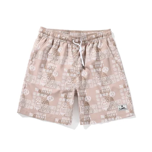 GAILANG Beach Shorts Men's Beige Print