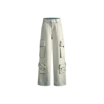 Wen Shan Jeans Unisex Washed White