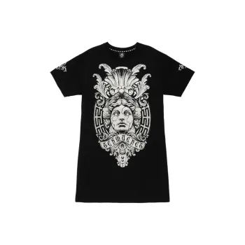 TCH Short-Sleeved Dresses Women's Black Base With Silver Logo