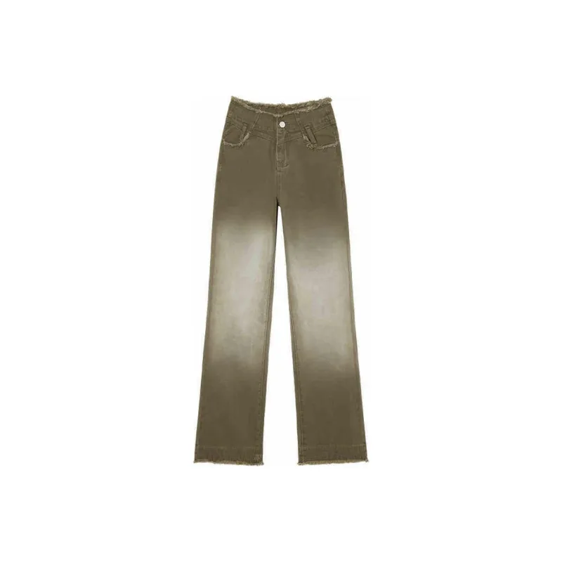 LA CRAWFISH Jeans Women's Huan Brown Green-0