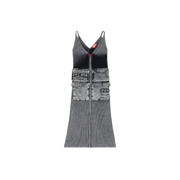 DIESEL M Melti V Neck Midi Dress
