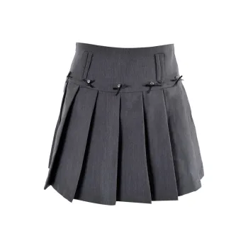 CLOUD SEASON Casual Short Skirts Women's Gray