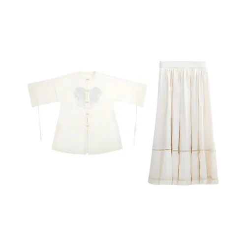Double Seventh Skirt Set Women's Apricot