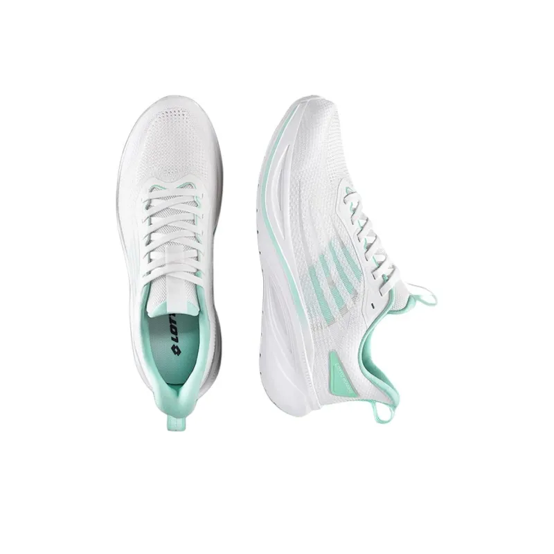 LOTTO Cushioning, Wear Resistant Low Top Running Shoes Men's White Green-2