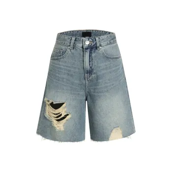 LIUREGALI Denim Shorts Women's Sky Blue